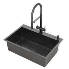 Кухонная мойка RoxenBath (РоксенБаз) Simple 70 PVD, графит, 560220-70B