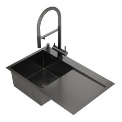 Кухонная мойка RoxenBath (РоксенБаз) Vespa 78 PVD левосторонняя, графит, 560230-70LB