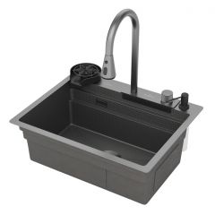 Кухонная мойка RoxenBath (РоксенБаз) Stage Plus 60-BS, графит, Plus 560250-60-BS