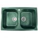 Мойка кухонная AquaGranitEx из искусственного гранита прямоугольная AquaGranitEx М-15 305 зеленая