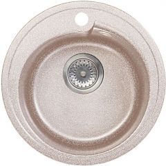 Мойка кухонная AquaGranitEx из искусственного гранита круглая AquaGranitEx M-45 315 розовая