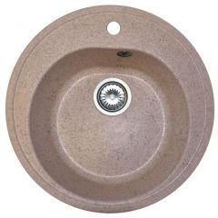 Мойка кухонная AquaGranitEx из искусственного гранита круглая AquaGranitEx M-08 315 розовая