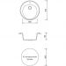Мойка кухонная AquaGranitEx из искусственного гранита круглая AquaGranitEx M-08 323 синяя