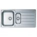 Мойка кухонная прямоугольная Alveus (Алвеус) Line 10 Нержавеющая сталь NAT (1064281) с сифоном