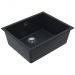 Мойка кухонная прямоугольная Alveus Granital Omni 30 Deep Black-G90 (1150055) с сифоном 1145083