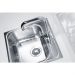 Мойка кухонная квадратная Alveus (Алвеус) Basic 140 Нержавеющая сталь Satin (1100905) с сифоном