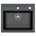 Мойка кухонная прямоугольная Alveus (Алвеус) Granital Atrox 30 Carbon-G91 (1131996) с сифоном