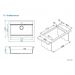 Мойка кухонная прямоугольная Alveus (Алвеус) Granital Atrox 40 Arctic-G11 (1140443) с сифоном