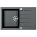 Мойка кухонная прямоугольная Alveus Granital Cadit 20 Carbon-G91 (1132026) с сифоном