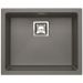 Мойка кухонная прямоугольная Alveus (Алвеус) Granital Plus Quadrix 50 Steel-G04M (1108037) с сифоном