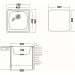 Мойка кухонная Ukinox из нержавейки  Гранд, цвет: хром, база: 48х48 см, арт. GRP500.500 -GT8K -C