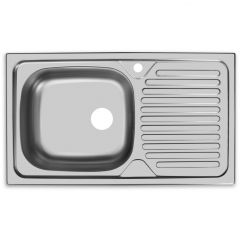 Мойка кухонная Ukinox из нержавейки  Классика, цвет: матовая сталь, база: 41.5х74 см, арт. CLM760.435 -GT5K 2L