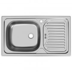Мойка кухонная Ukinox из нержавейки  Классика, цвет: матовая сталь, база: 41.5х74 см, арт. CLM760.435 -GW6K 2L