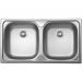 Мойка кухонная Ukinox из нержавейки  Классика, цвет: матовая сталь, база: 41.5х76 см, арт. CLM780.435 20GT6K 0C