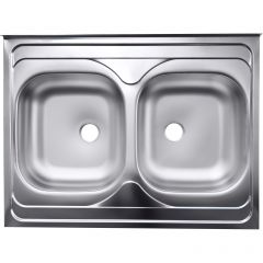 Мойка кухонная Ukinox из нержавейки  Стандарт, цвет: матовая сталь, база: 58х78 см, арт. STM800.600 20--6C 3C-