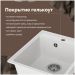 Мойка кухонная Домачи Палермо PR-425-001 42x48, белая, встраиваемая сверху, искусственный мрамор, Domaci