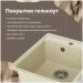 Мойка кухонная Домачи Палермо PR-425-002 42x48, бежевая, встраиваемая сверху, искусственный мрамор, Domaci
