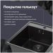 Мойка кухонная Домачи Палермо PR-425-004 42x48, черная, встраиваемая сверху, искусственный мрамор, Domaci