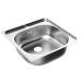 Мойка кухонная Домачи Равенна Ссик DCL 480*480 (6) TG 48x48, сталь, встраиваемая сверху, нержавеющая сталь, Domaci