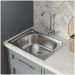 Мойка кухонная Домачи Равенна Ссик DCL 500*400 (5) 50x40, сталь, встраиваемая сверху, нержавеющая сталь, Domaci
