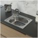 Мойка кухонная Домачи Равенна Ссик DCL 500*400 (6) 1T 50x40, сталь, встраиваемая сверху, нержавеющая сталь, Domaci