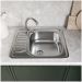 Мойка кухонная Домачи Равенна Форт DCO 580*480 (6) R1TG 58x48, сталь, встраиваемая сверху, нержавеющая сталь, Domaci