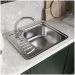 Мойка кухонная Домачи Равенна Форт DCO 580*480 (6) R1TG 58x48, сталь, встраиваемая сверху, нержавеющая сталь, Domaci