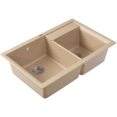 Мойка кухонная прямоугольная Флорентина (Florentina) Касси 780 Бежевая (20.230.E0780.104)