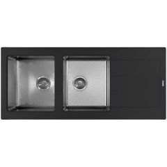 Мойка кухонная прямоугольная Флорентина (Florentina) Комби 1160 Антрацит (21.415.E1160.302)