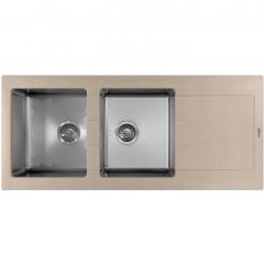 Мойка кухонная прямоугольная Флорентина (Florentina) Комби 1160 Песочная (21.415.E1160.107)