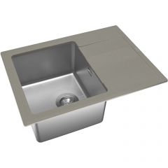 Мойка кухонная прямоугольная Флорентина (Florentina) Комби 650 Грей (21.390.B0650.305)