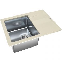 Мойка кухонная прямоугольная Флорентина (Florentina) Комби 650 Шампань (21.390.B0650.202)