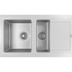 Мойка кухонная прямоугольная Флорентина (Florentina) Комби 860К Жасмин (21.410.D0860.201)