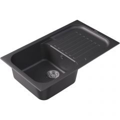 Мойка кухонная прямоугольная Флорентина (Florentina) Арона 860 Черная (20.225.D0860.102)
