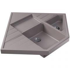 Мойка кухонная угловая Флорентина (Florentina) Бомбей Грей (20.375.J0900.305)