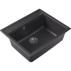 Мойка кухонная прямоугольная Флорентина (Florentina) Липси 600 Черная (20.120.D0600.102)