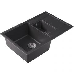 Мойка кухонная прямоугольная Флорентина (Florentina) Липси 780К Черная (20.250.D0780.102)