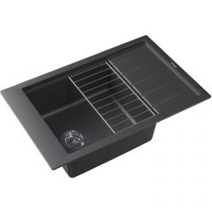 Мойка кухонная прямоугольная Флорентина (Florentina) Липси 780Р Черная (20.275.D0780.102)