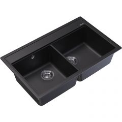 Мойка кухонная прямоугольная Флорентина (Florentina) Липси 820 Антрацит (20.370.E0820.302)