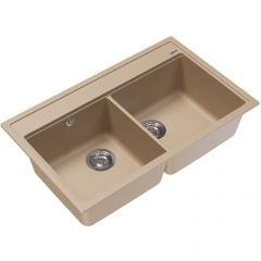 Мойка кухонная прямоугольная Флорентина (Florentina) Липси 820 Бежевая (20.370.E0820.104)