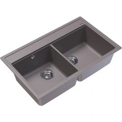 Мойка кухонная прямоугольная Флорентина (Florentina) Липси 820 Грей (20.370.E0820.305)
