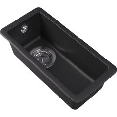 Чаша для мойки прямоугольная Флорентина (Florentina) Вега 160 Антрацит (22.300.00160.302)