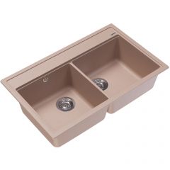 Мойка кухонная прямоугольная Флорентина (Florentina) Липси 820 Песочная (20.370.E0820.107)