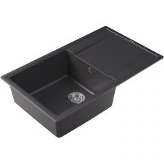 Мойка кухонная прямоугольная Флорентина (Florentina) Липси 860 Черная (20.130.D0860.102)