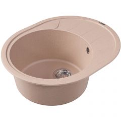 Мойка кухонная округлая Флорентина (Florentina) Родос 620 Песочная (20.245.B0620.107)