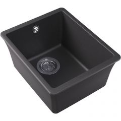 Мойка кухонная прямоугольная Флорентина (Florentina) Вега 300 Черная (22.305.A0300.102)