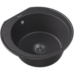 Мойка кухонная округлая Флорентина (Florentina) Эльба Черная (20.145.C0555.102)