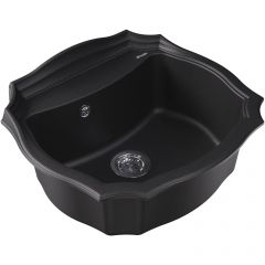 Мойка кухонная овальная Флорентина (Florentina) Эмилия 640 Антрацит (20.355.D0640.302)