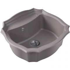 Мойка кухонная овальная Флорентина (Florentina) Эмилия 640 Грей (20.355.D0640.305)