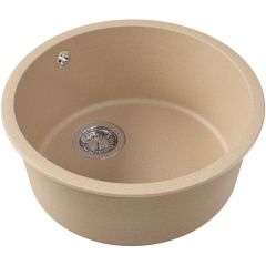 Мойка кухонная округлая Флорентина (Florentina) Вега Зеро Бежевый (22.425.D0440.104)